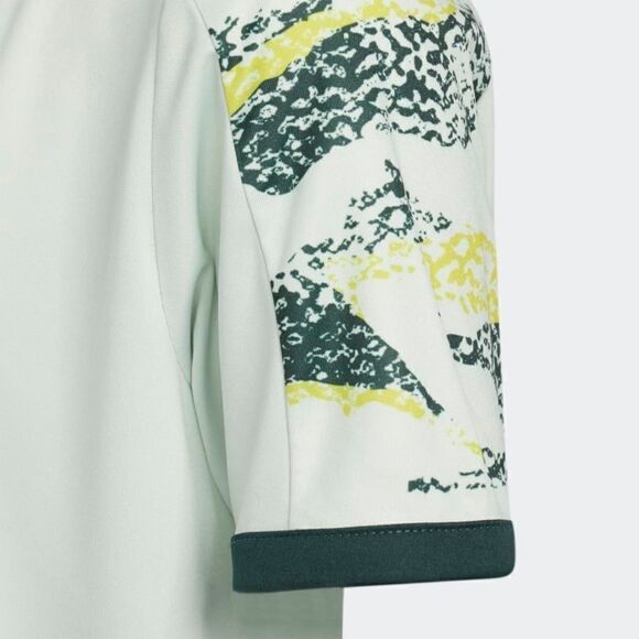 NWT Adidas Printed Colorblock Polo Golf Shirt Mint Green - Picture 4 of 13